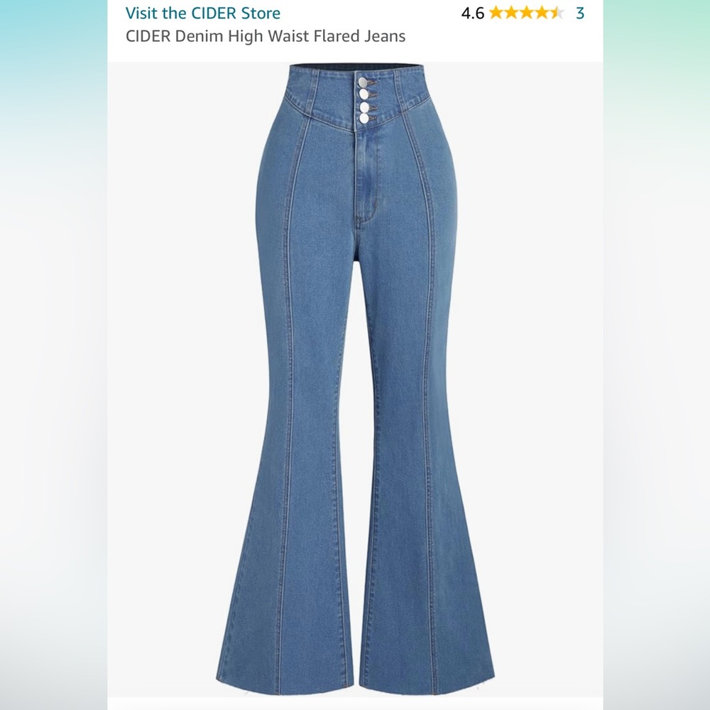 NWT Cider high waisted flare jeans XS